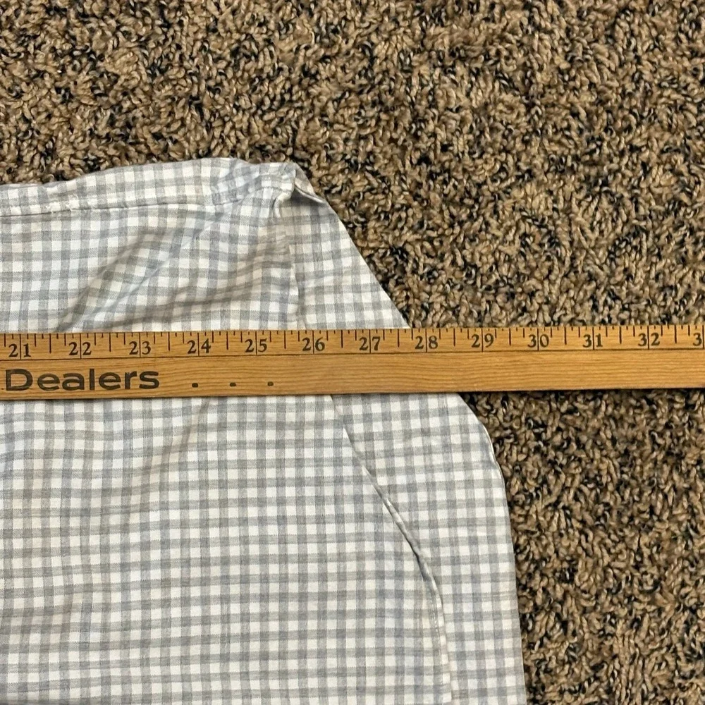 Ralph Lauren Gingham Button Down Shirt Classic Fit Grey XL